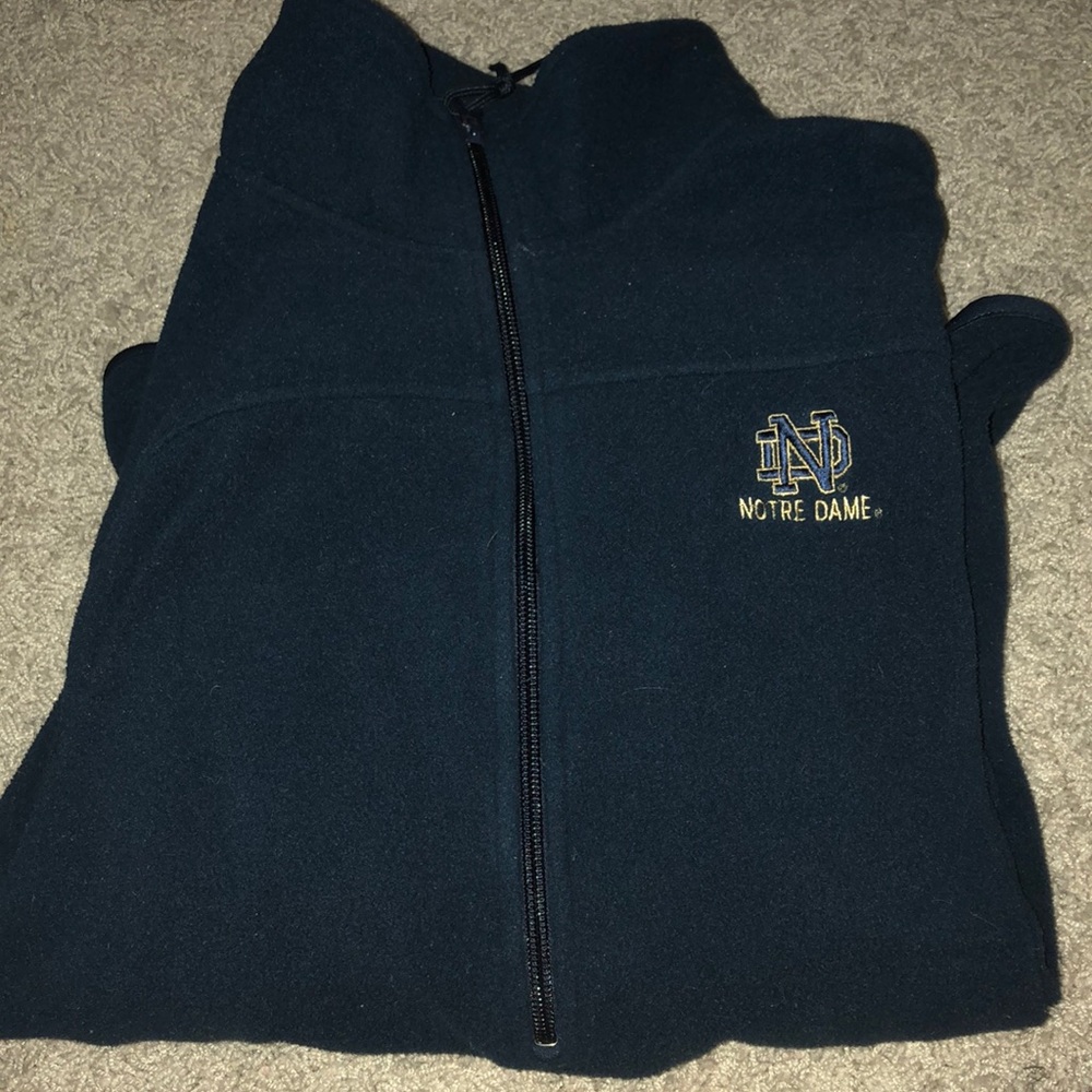 Notre Dame zip up fleece jacket